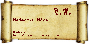Nedeczky Nóra névjegykártya