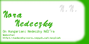 nora nedeczky business card